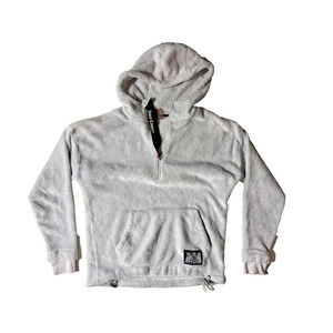 Juicy‎ Couture Pullover Womens XS Fleece Hoodie Half Zip Kangaroo Pocket Cozy